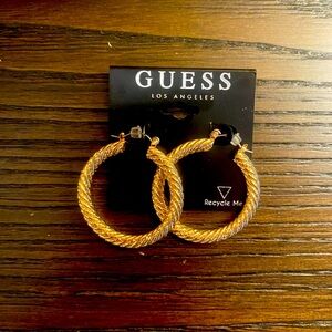 NEW Guess gold hoop earrings
